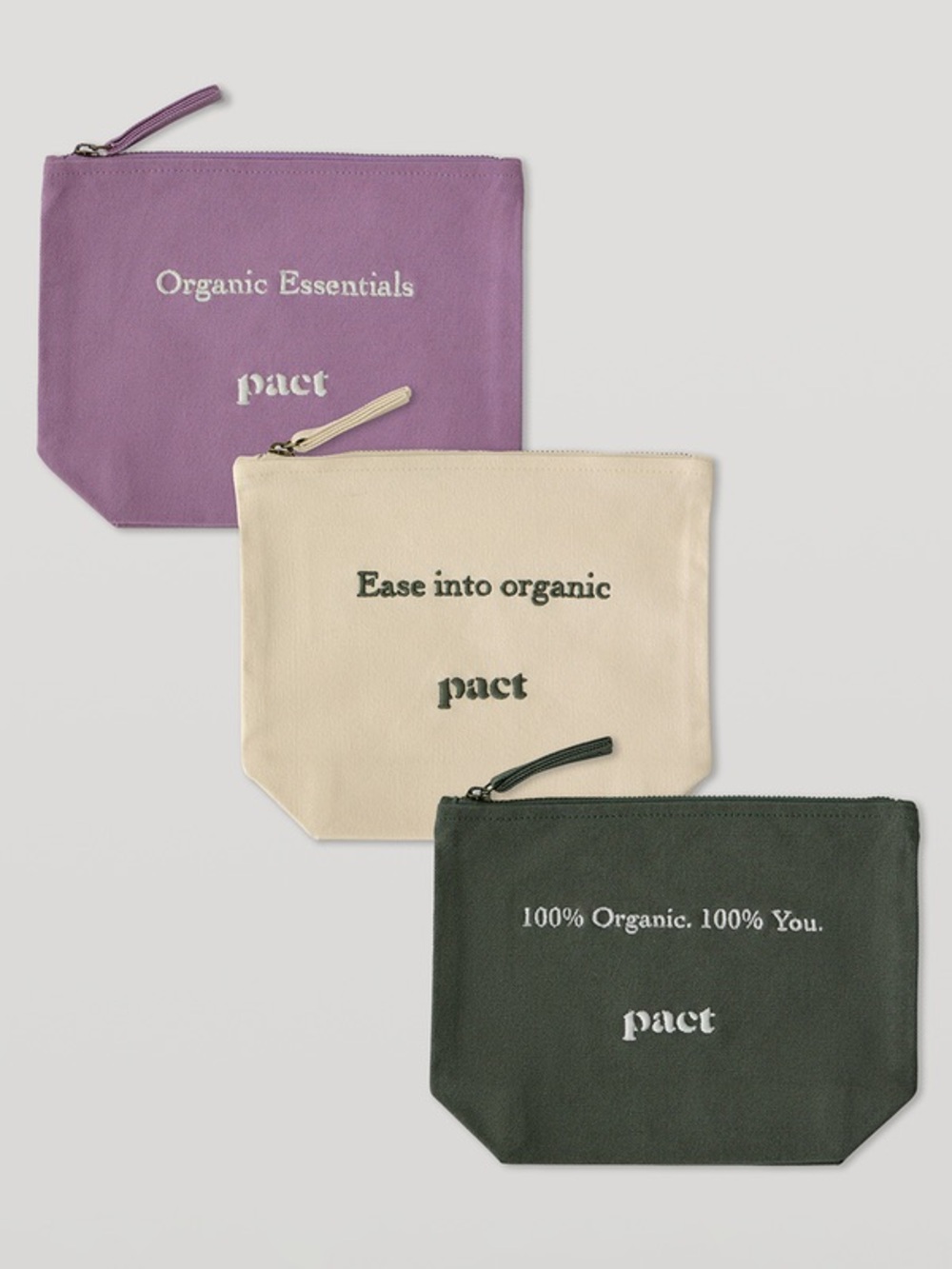 Pact Organic Canvas Pouches